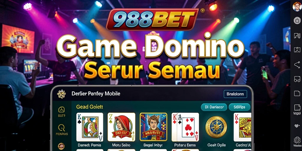 Screenshot gameplay 988BET menunjukkan suasana permainan Domino yang seru dan interaktif.