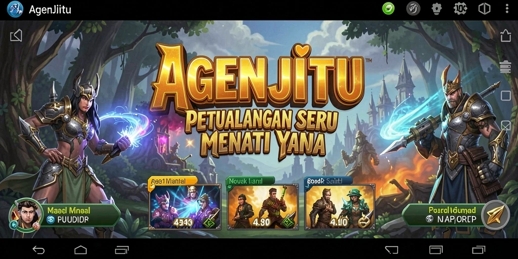 Tampilan gameplay seru di AGENJITU dengan petualangan yang menantang.