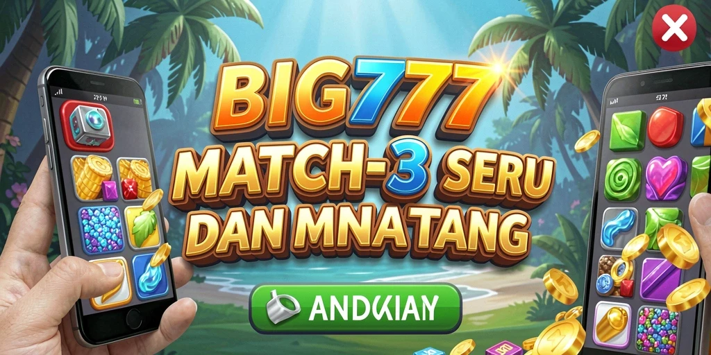 Tampilan gameplay seru dengan kombinasi warna-warni dalam Match-3.