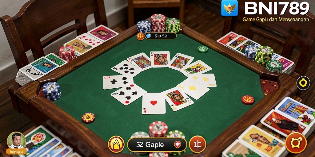 Tampilan gameplay BNI789 yang seru dalam permainan Gaple.