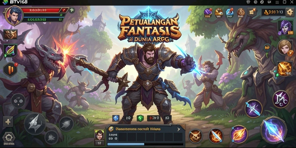 Tangkapan layar BTV168 menunjukkan aksi pertempuran menarik di dunia ARPG.