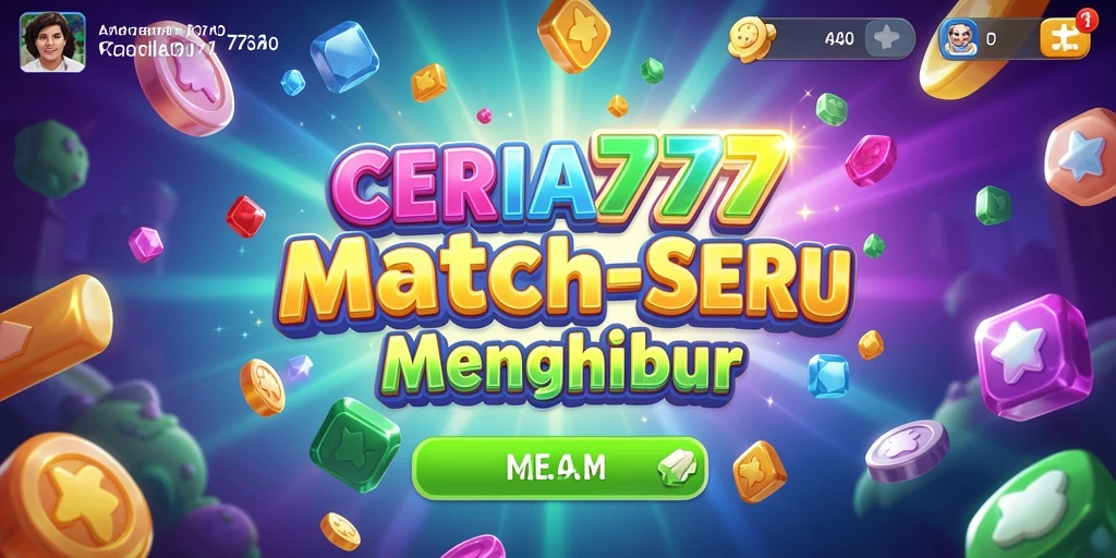 Tampilan gameplay ceria dan penuh warna dari CERIA777.
