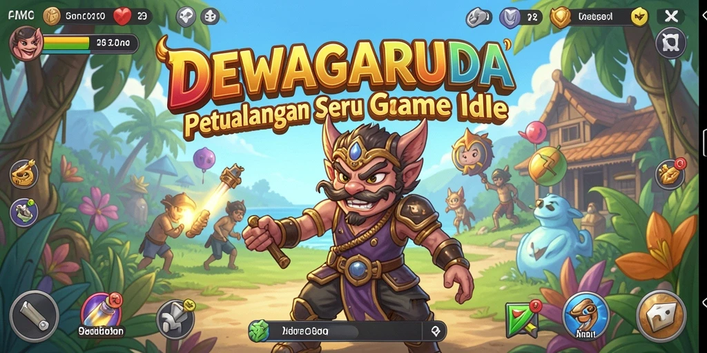 Tampilan gameplay DEWAGARUDA yang menarik dan penuh aksi.