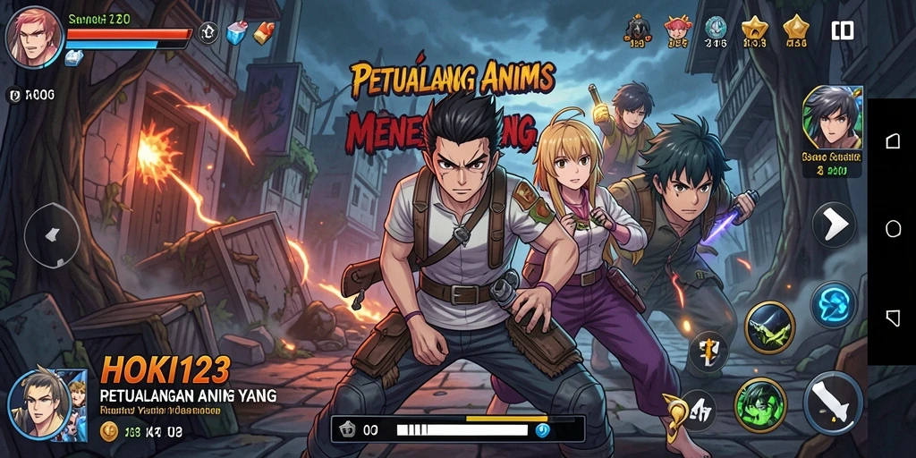Tampilan gameplay HOKI123 yang seru dan menegangkan dalam nuansa Anime.