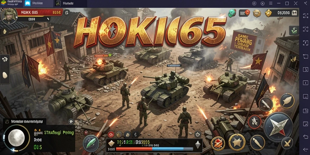 Screenshot utama HOKI65 menunjukkan intensitas pertempuran dan strategi permainan.