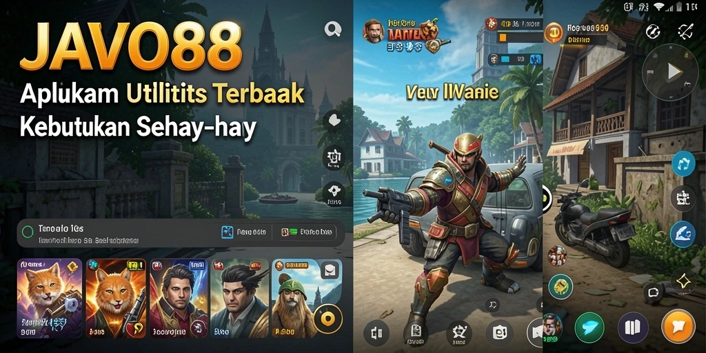Screenshot utama JAVO88 menampilkan fitur utilitas yang intuitif dan berfungsi.