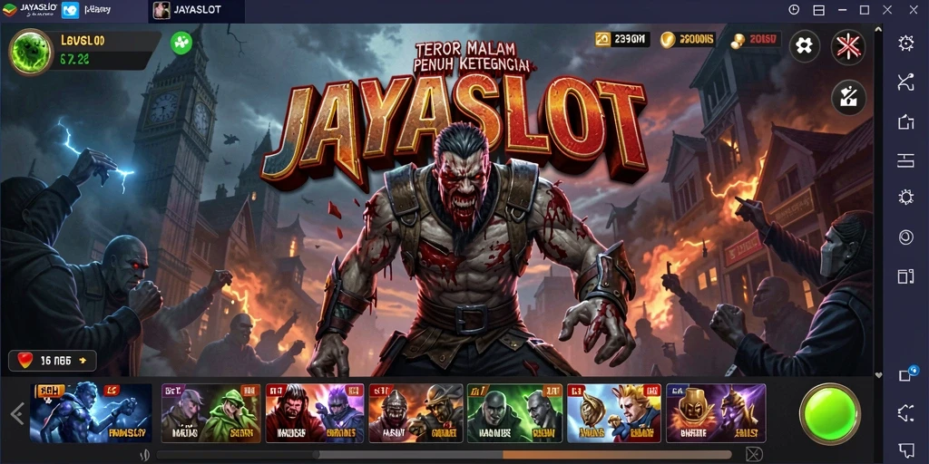Tangkapan layar JAYASLOT menampilkan suasana horor yang mencekam dalam gameplay.