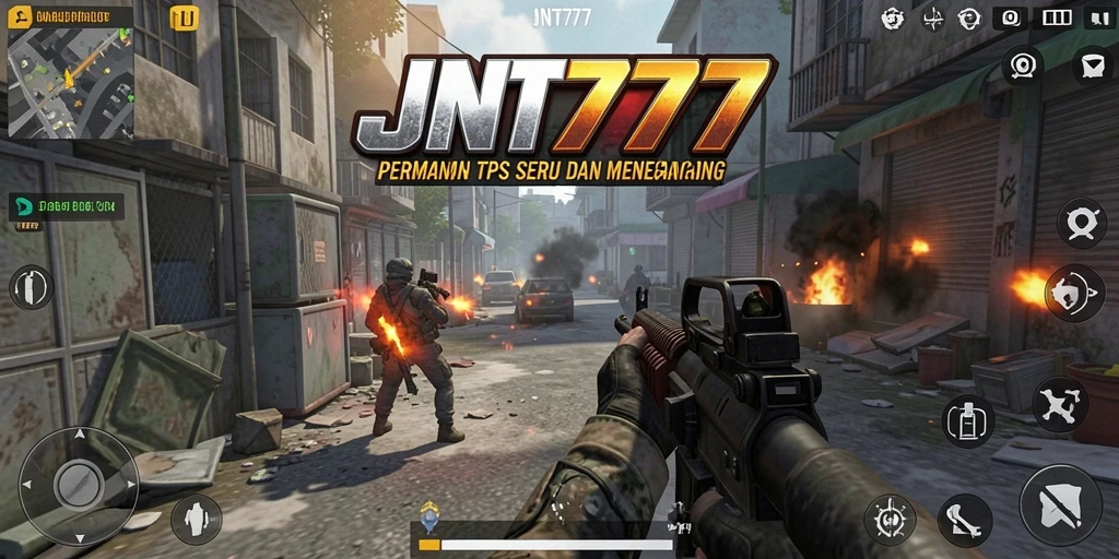 Tampilan gameplay yang mendebarkan di JNT777 dengan pertempuran seru.