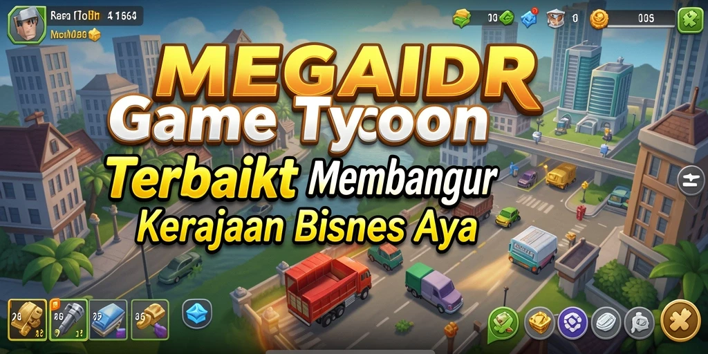 Screenshot gameplay MEGAIDR menampilkan suasana membangun bisnis yang menarik.