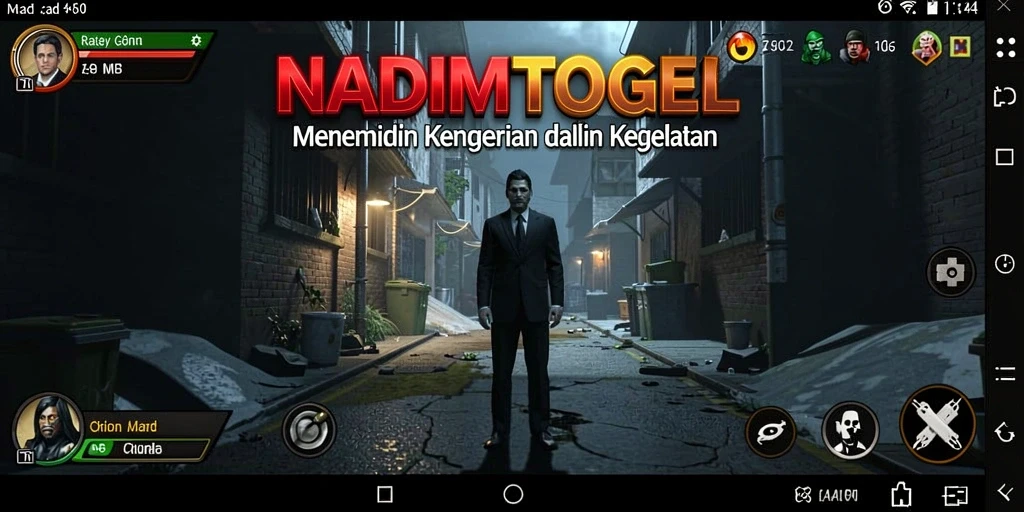Screenshot menampilkan gameplay menegangkan NADIMTOGEL di dunia horor.