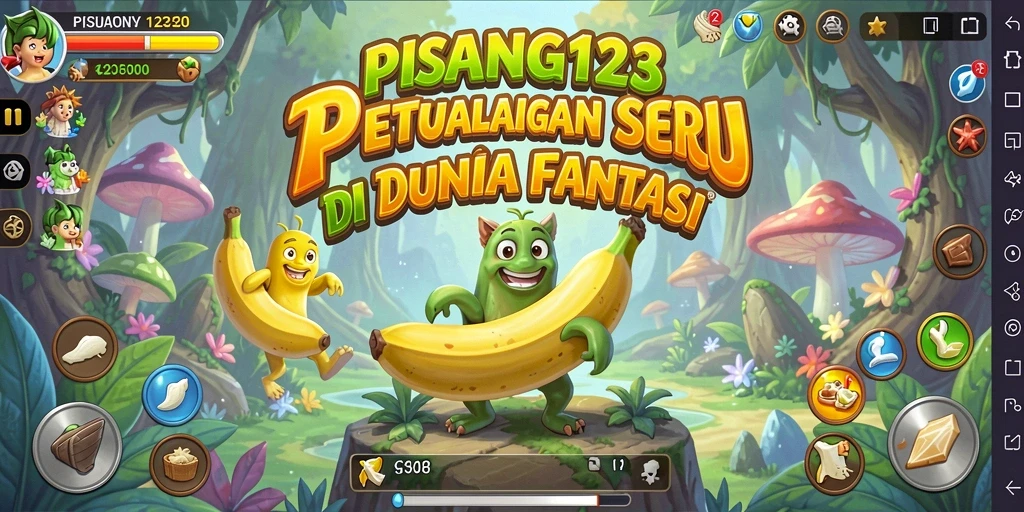 Tampilan gameplay PISANG123 yang penuh warna dan menarik.