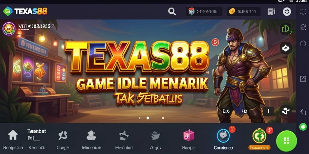 Tampilan hebat gameplay TEXAS88 dengan fitur Idle yang menarik.