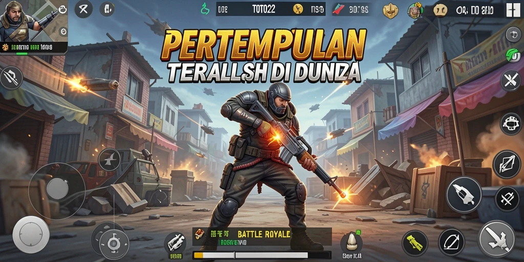 Tampilan gameplay TOTO22 yang mendebarkan dalam pertempuran Battle Royale.
