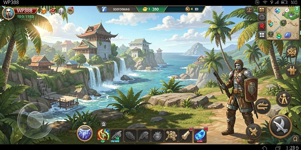 Screenshot gameplay WP888 menampilkan momen seru dalam dunia terbuka.