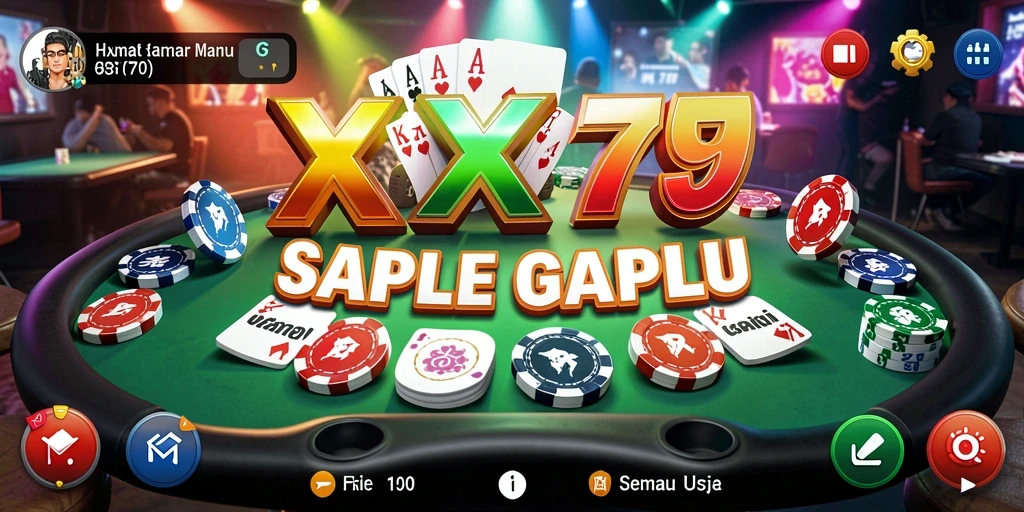 Gambaran seru gameplay Gaple dengan teman di XXX777.